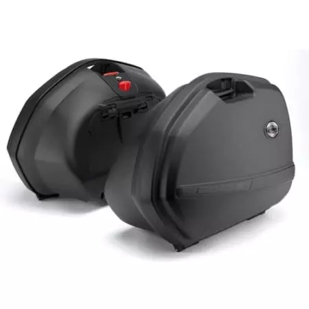 Paire De Valises Latérales Kappa K33 33L Noir Enjoliveurs Noirs