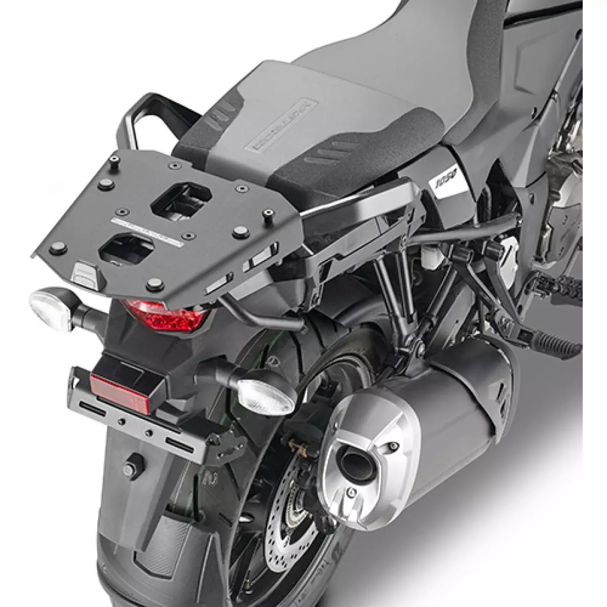 Support Top Case Kappa KRA3117 En Aluminium Noir Pour Suzuki V-Strom 1050 /XT