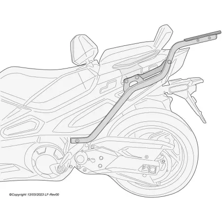 Support Top Case Kappa KR6118 Pour Kymco CV3 550