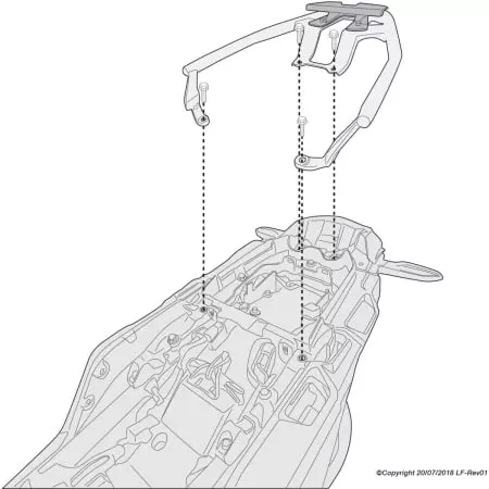 Support Top Case Kappa KR1161 Pour Honda CRF 1000L Africa Twin /AS
