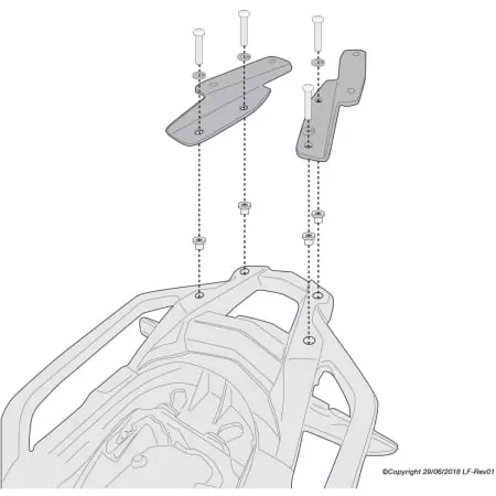 Support Top Case Kappa KR1162 Pour Honda CRF 1000L Africa Twin