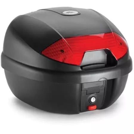 Top Case Kappa K30 30L Noir Gaufré Catadioptres Rouges