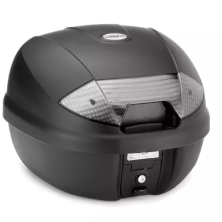 Top Case Kappa K30 30L Noir Gaufré Catadioptres Fumés