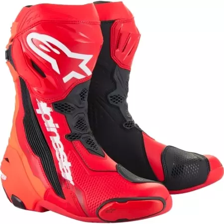 Bottes Alpinestars Supertech R Rouge Fluo Rouge