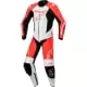 Combinaison 1 Pièce Enfant Alpinestars GP Plus V2 Leather Rouge Fluo Blanc Noir