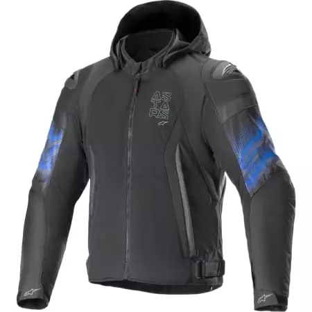 Blouson Alpinestars Zaca Air Venom WP Noir Bleu Électrique