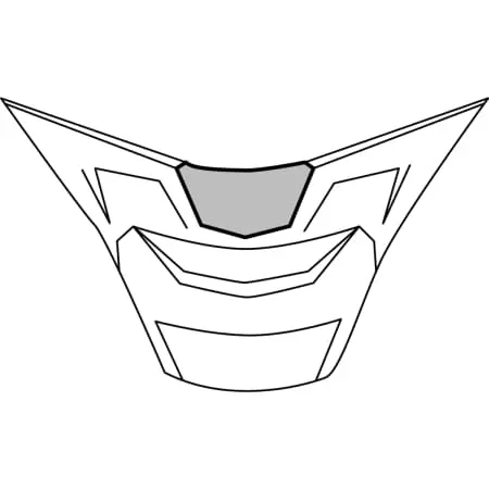 Ventilation Mentonnière LS2 FF808 Blanc Pailleté