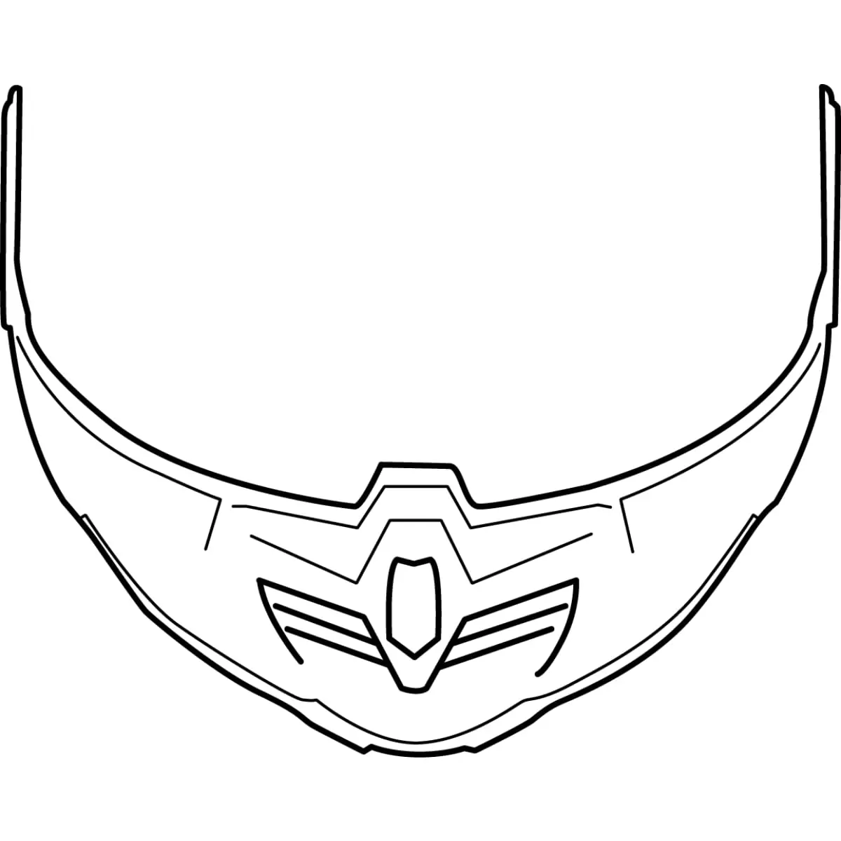 Mentonnière LS2 Advant X FF901 Metryk Rouge