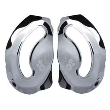 Caches Pour Système A Cliquet LS2 FF900 Chrome Noir