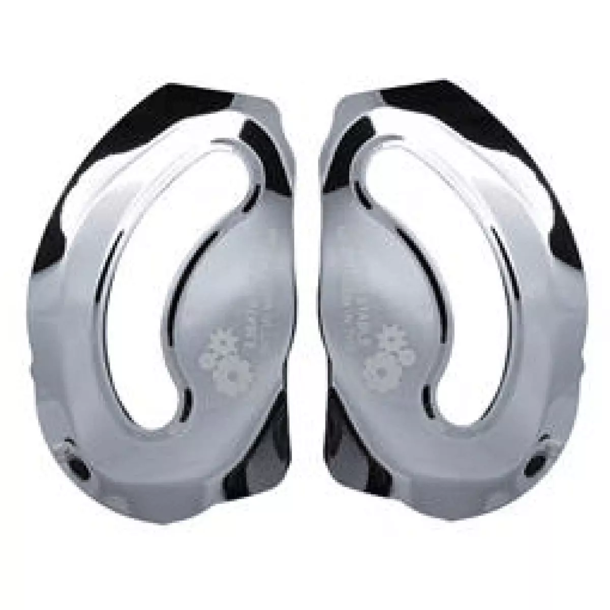 Caches Pour Système A Cliquet LS2 FF900 Chrome Noir