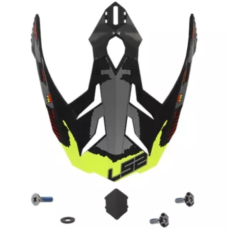 Casquette De Casque Cross LS2 MX701 Explorer Jaune Fluo Mat