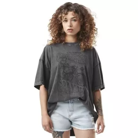 T-Shirt Femme Von Dutch Moto Gris