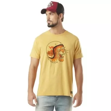 T-Shirt Von Dutch Lion Jaune