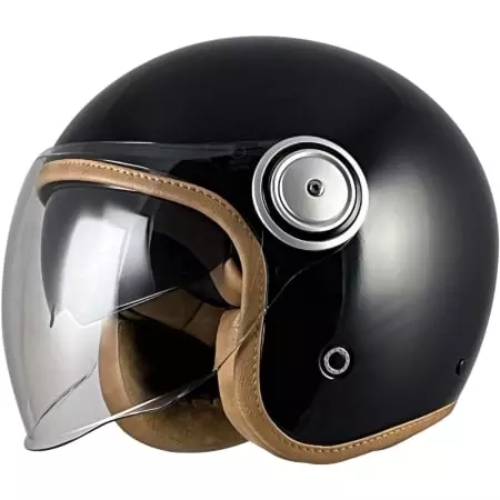 Casque Kokpit K-108B Noir Brillant - Casque Jet KOKPIT