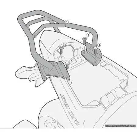 Support Top Case Kappa KR1119 Pour Honda CB 500 F/R