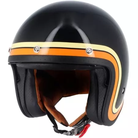Casque Helstons Freedom Noir Gris Orange - Casque Jet HELSTONS