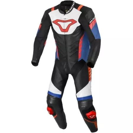 Combinaison 1Pièce Macna Varshall Blanc Rouge - Combinaison Cuir MACNA