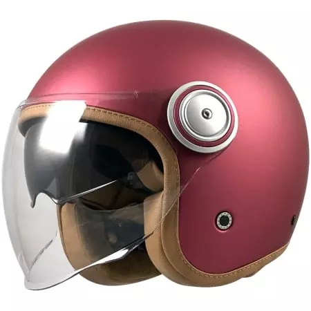 Casque Kokpit K-108B Bordeaux Mat - Casque Jet KOKPIT
