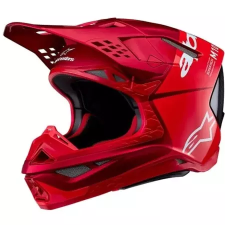 Casque Cross Alpinestars Supertech SM10 Flood Rouge Fluo Rouge Mat Brillant
