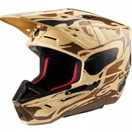 Casque Cross Alpinestars SM5 Mineral Marron Foncé Marron Clair Mat