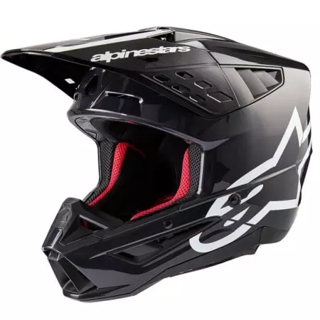 Casque Cross Alpinestars SM5 Corp Noir Gris Brillant