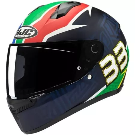 Casque HJC C10 BB 33 MC21SF Bleu Rouge Vert - Casque Intégral HJC