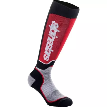 Chaussettes Cross Alpinestars Mx Plus Noir Gris Rouge
