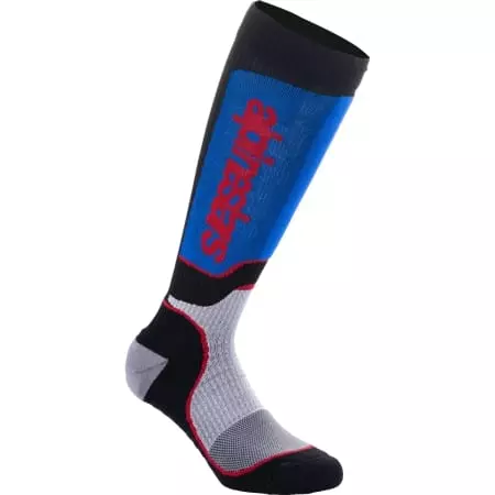 Chaussettes Enfant Cross Alpinestars MX Plus Noir Blanc Royal Bleu