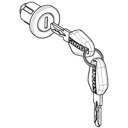 Barillet Shad 203076R Secure Top Case SH48-SH59X