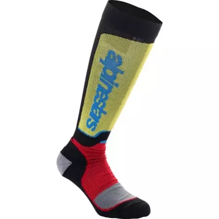 Chaussettes Cross Alpinestars MX Plus Noir Rouge Bleu