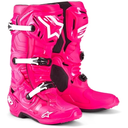 Bottes Cross Alpinestars Tech 10 Diva Rose Blanc
