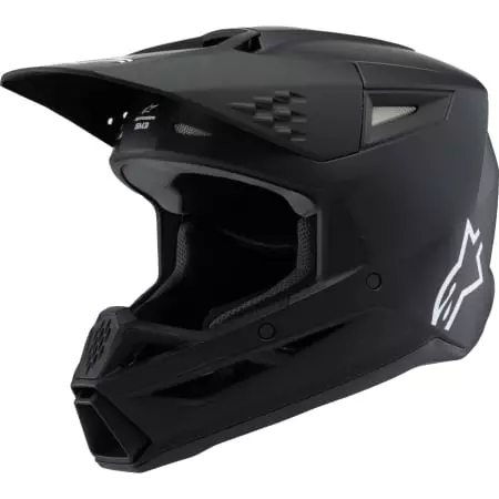 Casque Cross Enfant Alpinestars SM3 Solid Noir Mat - Casque Cross ALPINESTARS