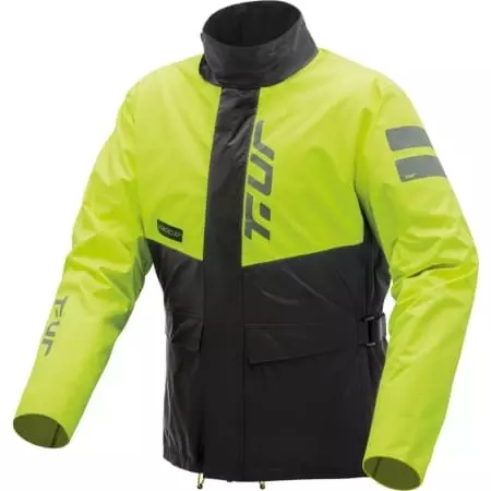 Veste De Pluie T.UR Roadtrip Hydroscud® Noir Jaune Fluo
