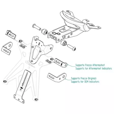 Kit Support De Plaque Réglable Lightech 1121261