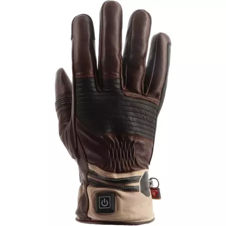 Gants Chauffants Helstons Fender Heating Choco Beige Noir - Gants Moto HELSTONS