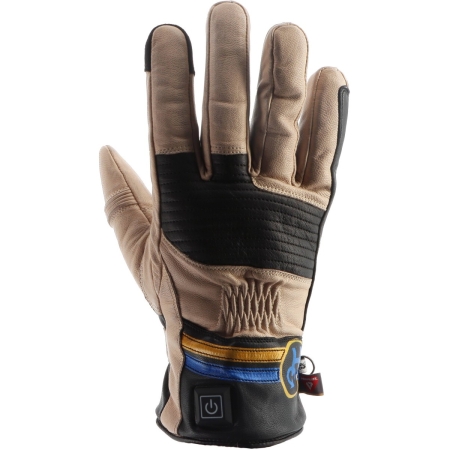 Gants Chauffants Helstons Fender Heating Beige Noir - Gants Moto HELSTONS