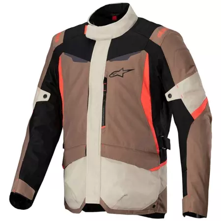 Veste Alpinestars ST-1 Waterproof Kaki Foncé Sable Noir Rouge Fluo
