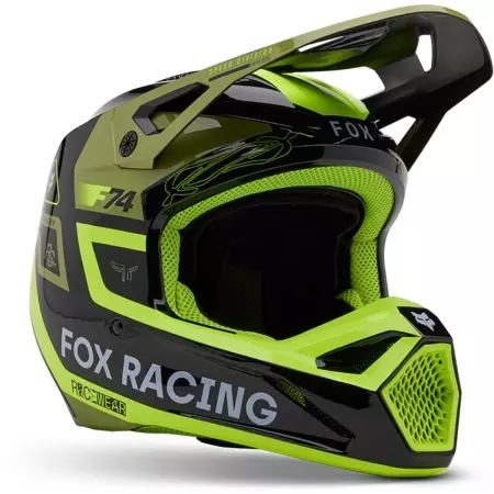 Casque Cross Fox V1 Race Spec Pale Vert