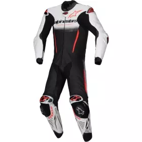 Combinaison Alpinestars GP-R7 Blanc Noir Rouge Fluo