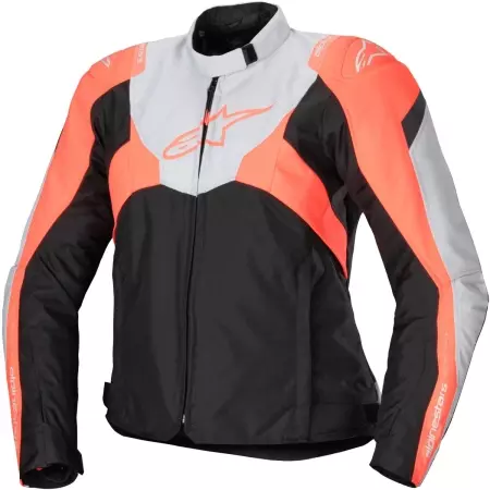 Blouson Femme Alpinestars Stella T-Jaws V4 Waterproof Noir Gris Corail Fluo