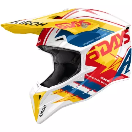Casque Cross Airoh Wraaap 6Days Â® Espagne 2024 Brilllant