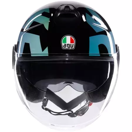 Casque AGV Eteres Lido 46 Noir Bleu Vert