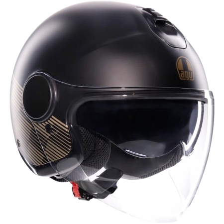 Casque AGV Eteres Ponza Noir Or Mat