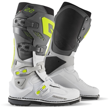 Bottes Cross Gaerne SG22 Anthracite Blanc Gris - Equipement Cross GAERNE