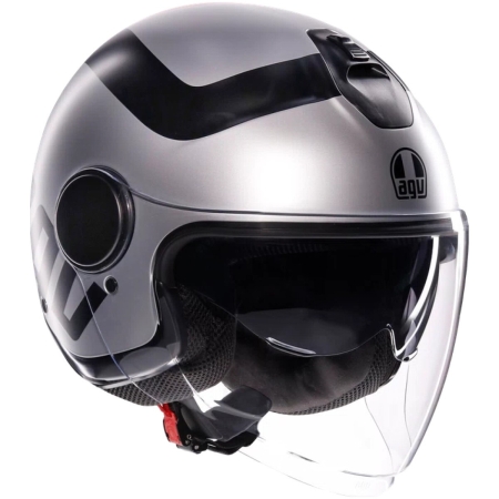 Casque AGV Eteres Rimini Gris Noir Mat