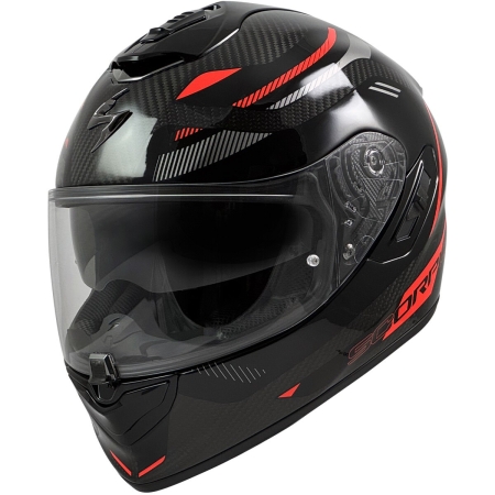 Casque Scorpion Exo-1400 EVO II Carbon Air Kydra Noir Rouge - Casque Intégral SCORPION