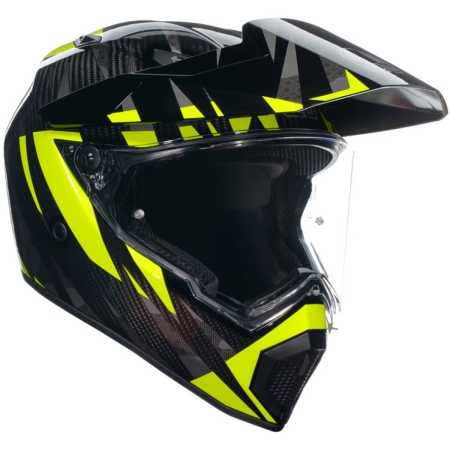 Casque AGV AX9 MPLK Steppa Carbon Gris Jaune Fluo