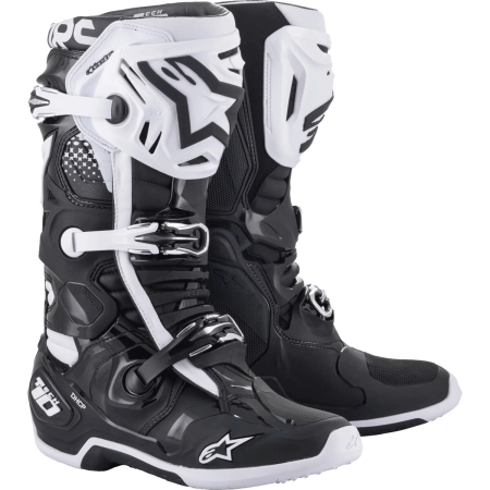 Bottes Cross Alpinestars Tech 10 Noir Blanc