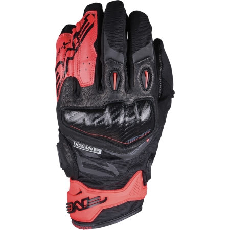 Gants Five X-Rider Drytech Waterproof Noir Rouge Fluo