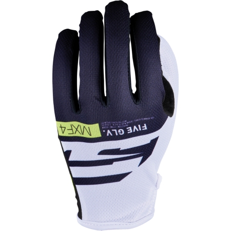 Gants Cross Five MXF4 Core Blanc Bleu Jaune Fluo